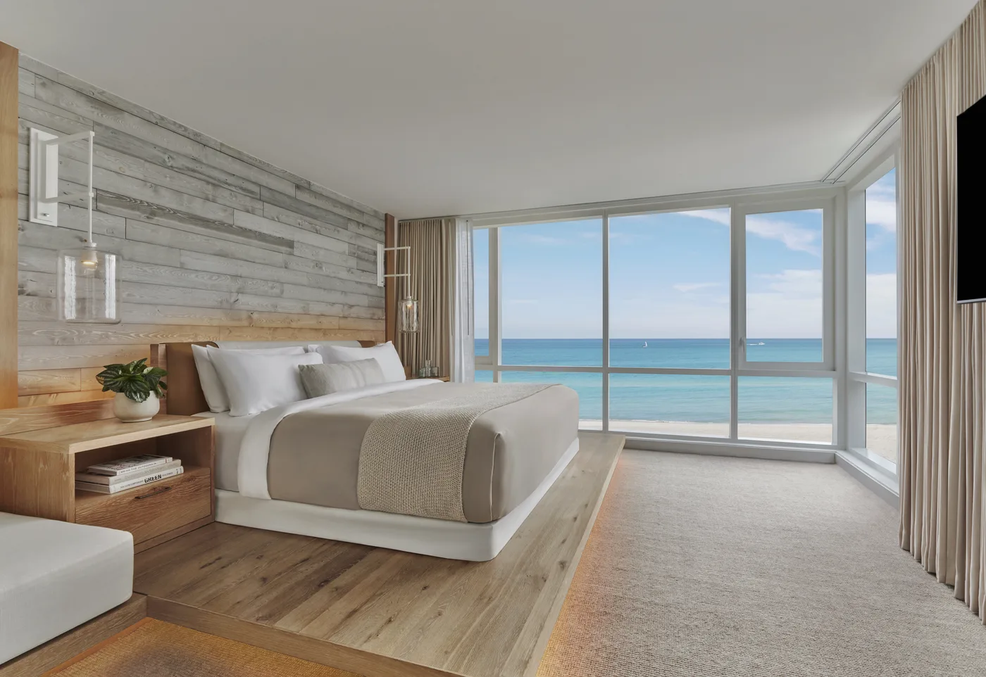 Oceanfront guest suite of the Miami Beach hotel